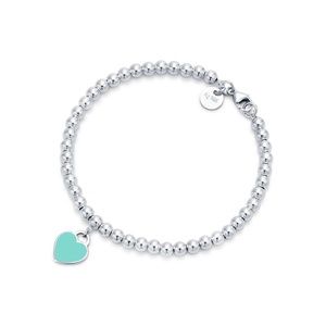 Authentic Tiffany & Co Blue Enamel Heart Bracelet